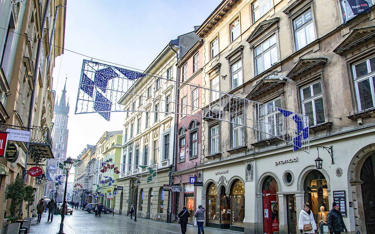 Altstadt von Krakau Einkaufsstrasse