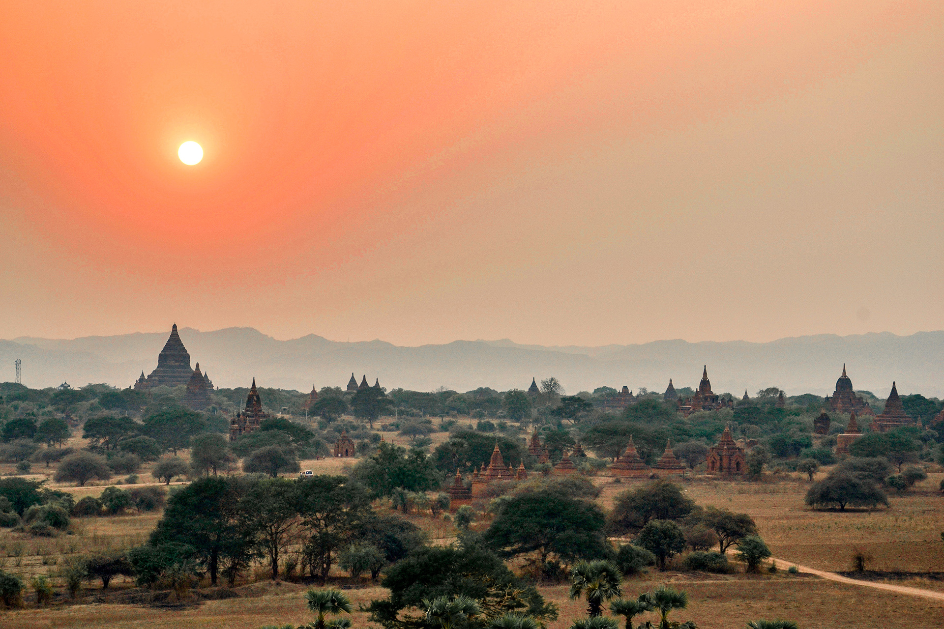 Bagan-Sonnenaufgang