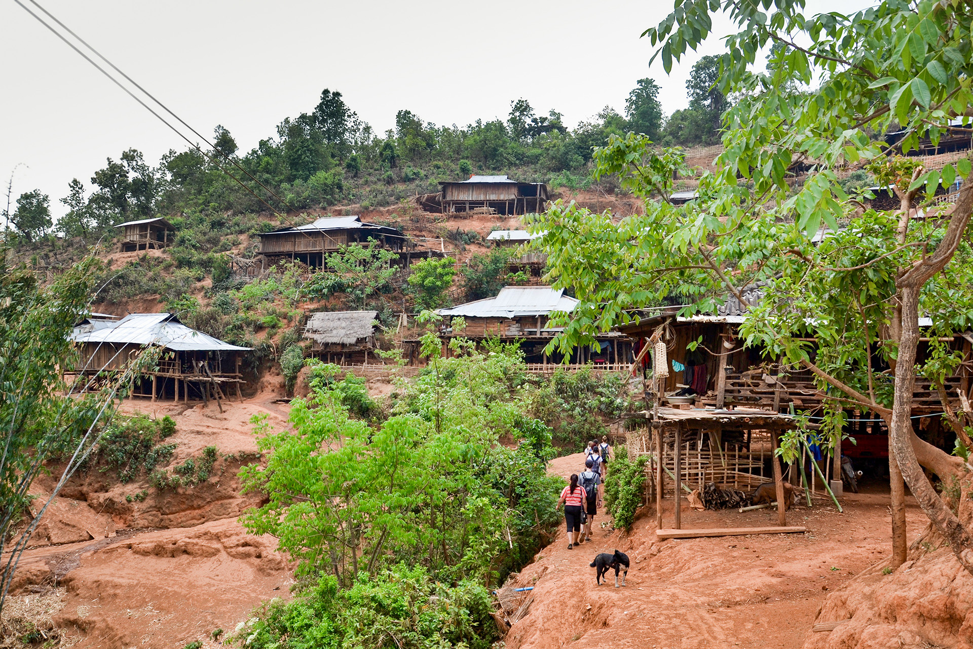 Dorf Myanmar Berge