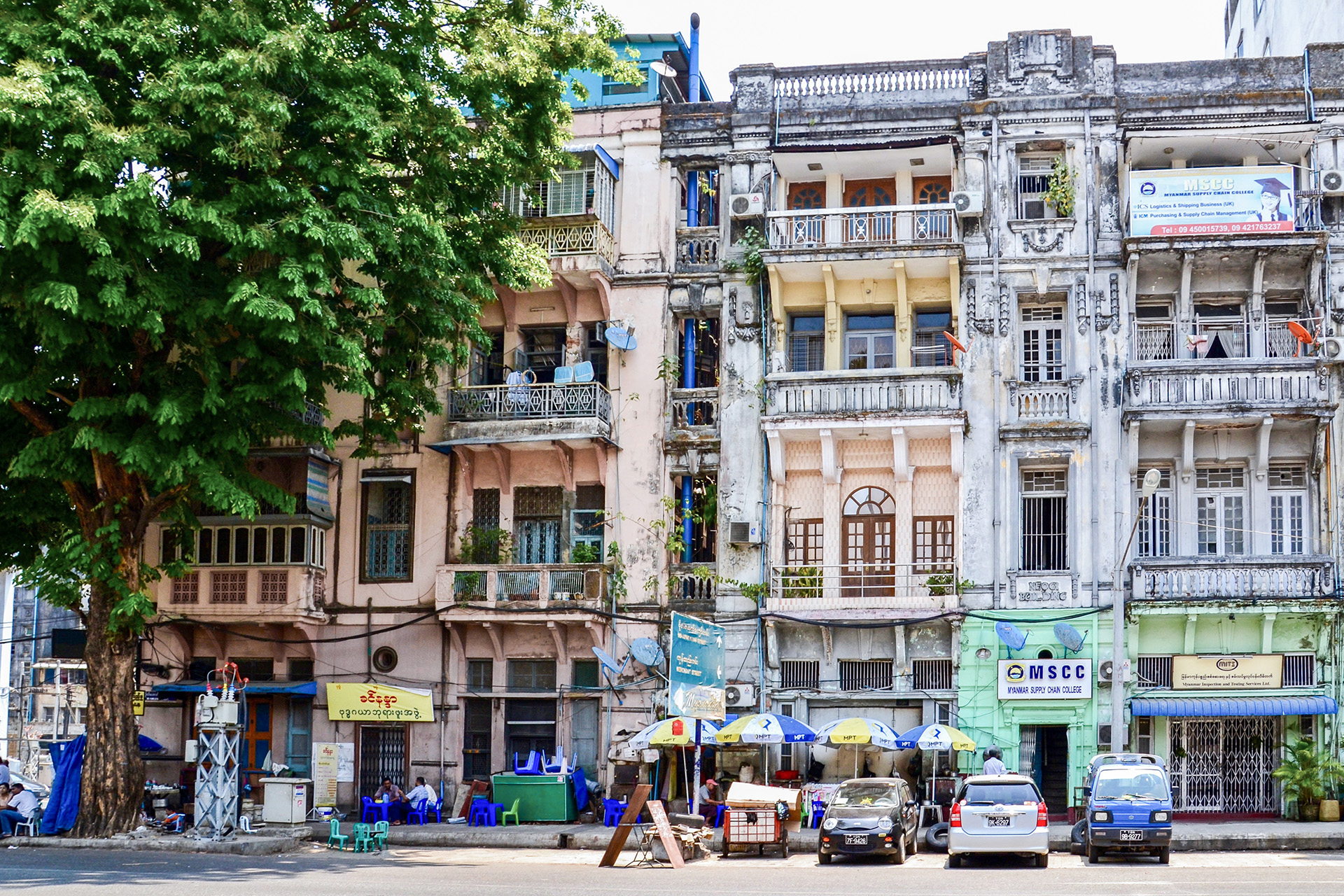 Kolonialstil in Yangon
