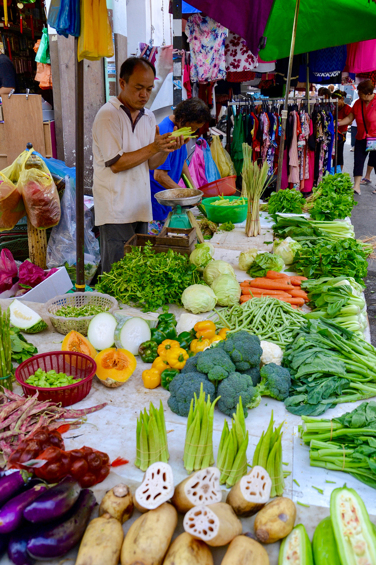 Markt George Town Penang Gemüse