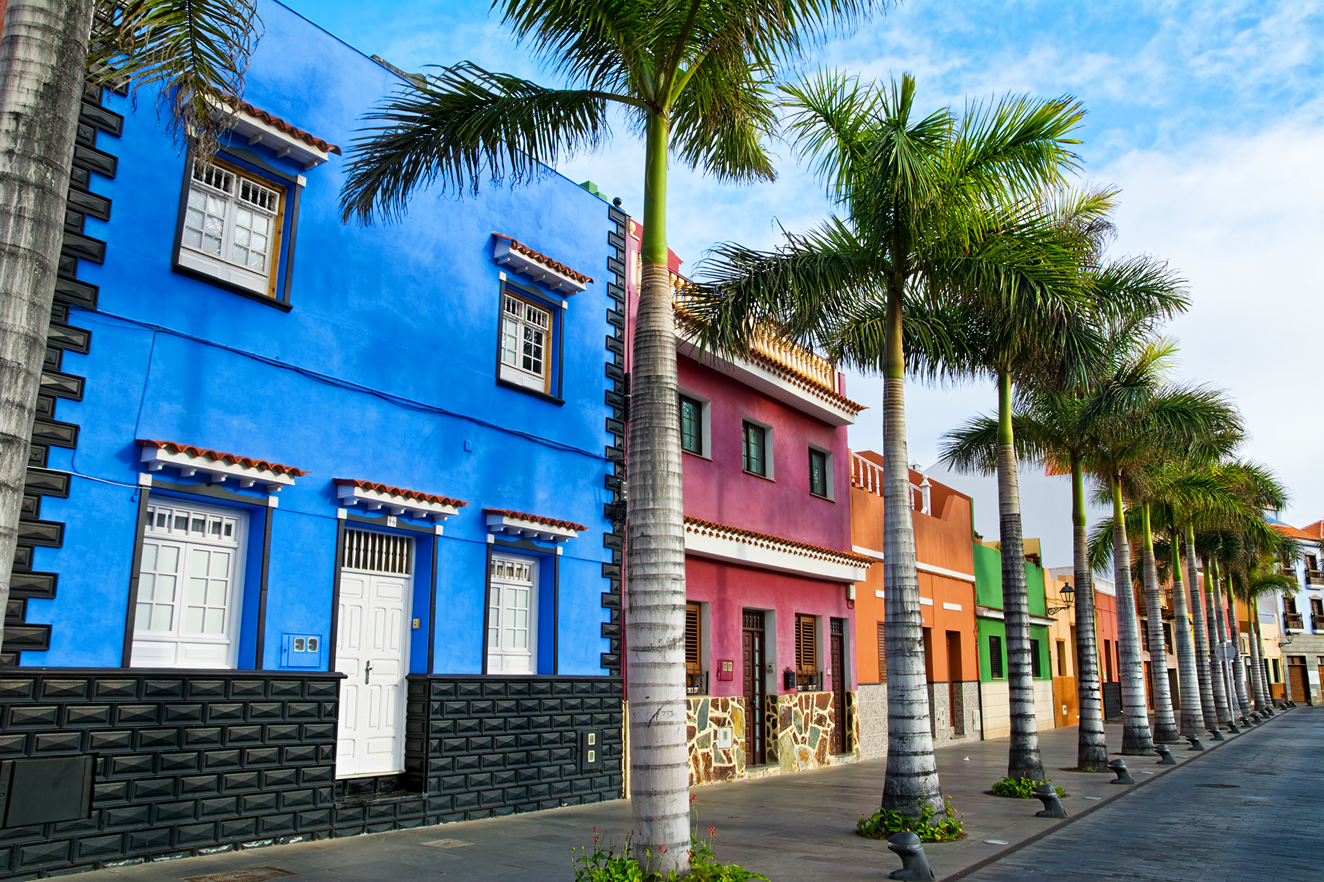 Bunte Häuser in Puerto de la Cruz